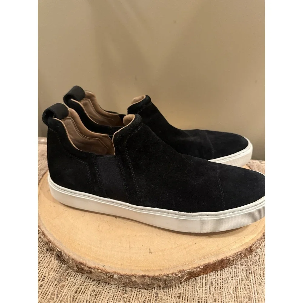 Vince Lucio Chelsea‎ Boots Mens 10.5 Shoes Black Suede Cap Toe Slip On